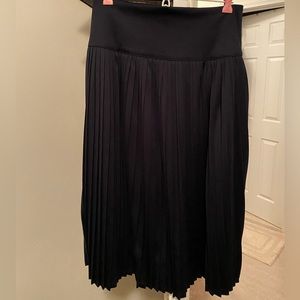 a new day Dark navy pleated midi skirt